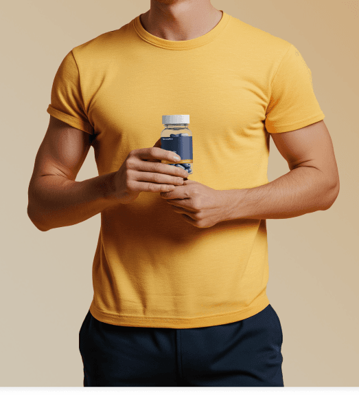 Man holding medicine